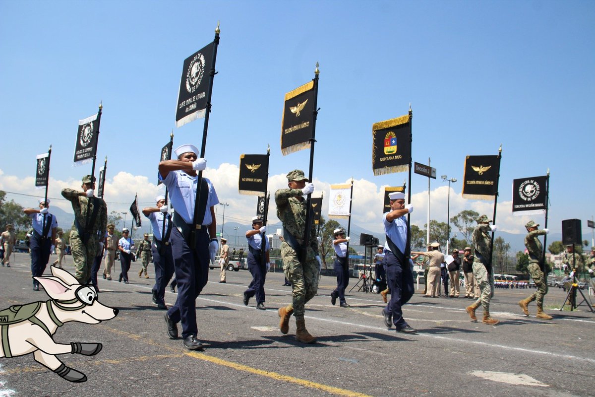Con paso firme y gallardía, marchamos orgullosos de representar a una Armada que nació #ParaServirAMéxico.

#AlíneateConMaya rumbo a #OperaciónPatria2023.