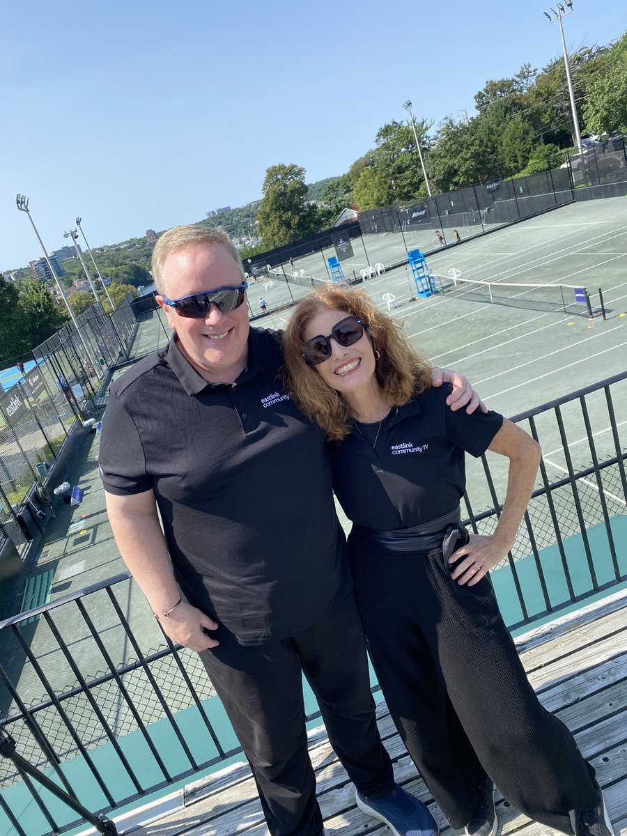 At the <a href="/TheWaeg/">The Waegwoltic Club</a> getting ready to work with twitterless Bruce Rainnie.
Women's final live <a href="/Eastlink/">Eastlink</a> 

Meghna Anand defending champ playing former champ Anna Nicolela in a rematch of last years women's open final. 
This is <a href="/TennisNovaScoti/">Tennis Nova Scotia</a>
Legendary event at a legendary club!