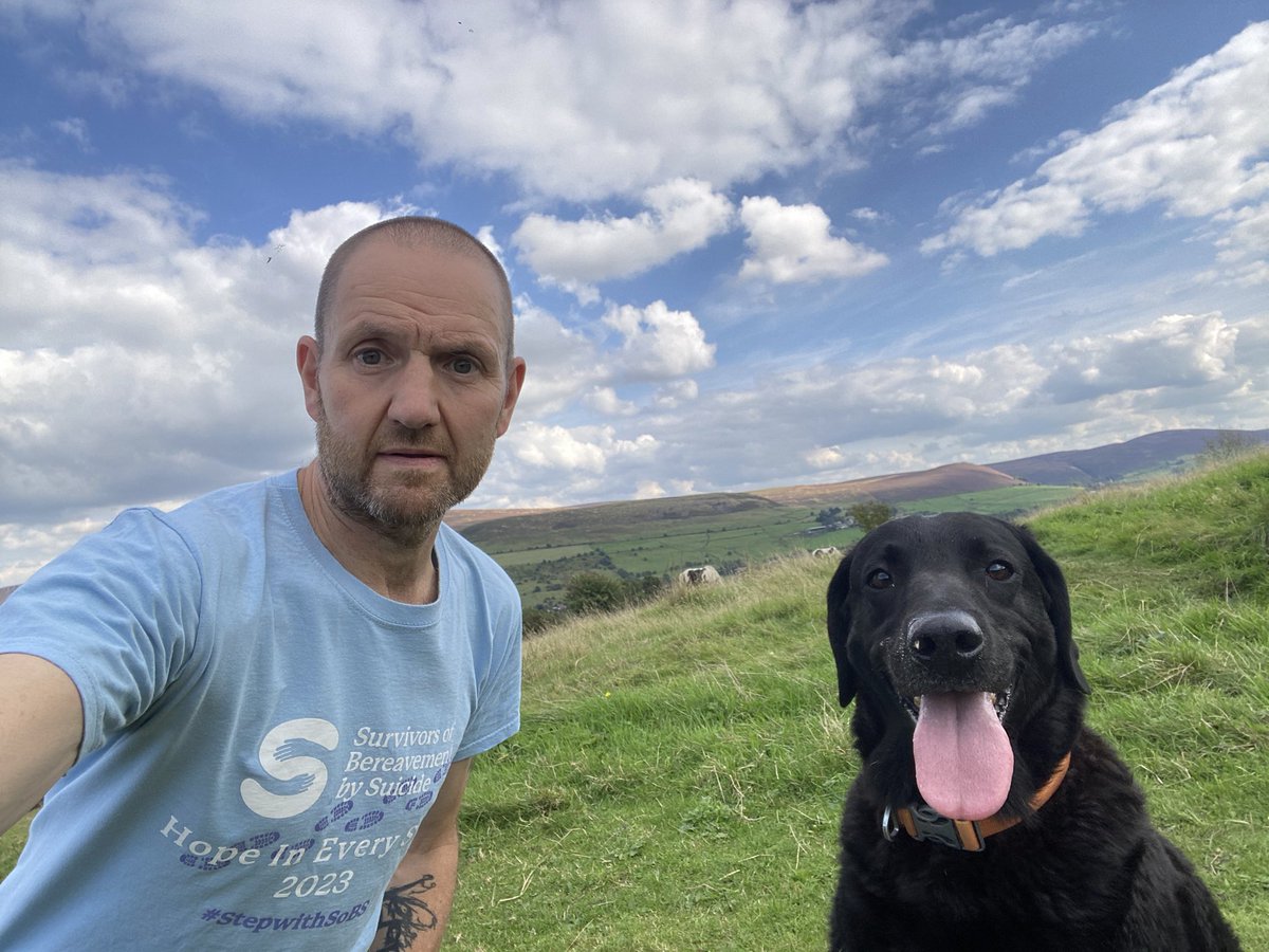 andyb066's tweet photo. Just a week to go of SOBScharity #hopeineverystep #stepwithsobs Supporters hoping to walk 1 billion steps in 3 months, raising awareness of SOBS support, ending on Sept 10th, World Suicide Prevention day. Me & my side kick have managed nearly 1 3/4 million so far @runningpunks https://t.co/CZpptTri6k