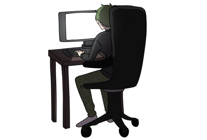 「キーボード オフィスチェア」のTwitter画像/イラスト(新着)