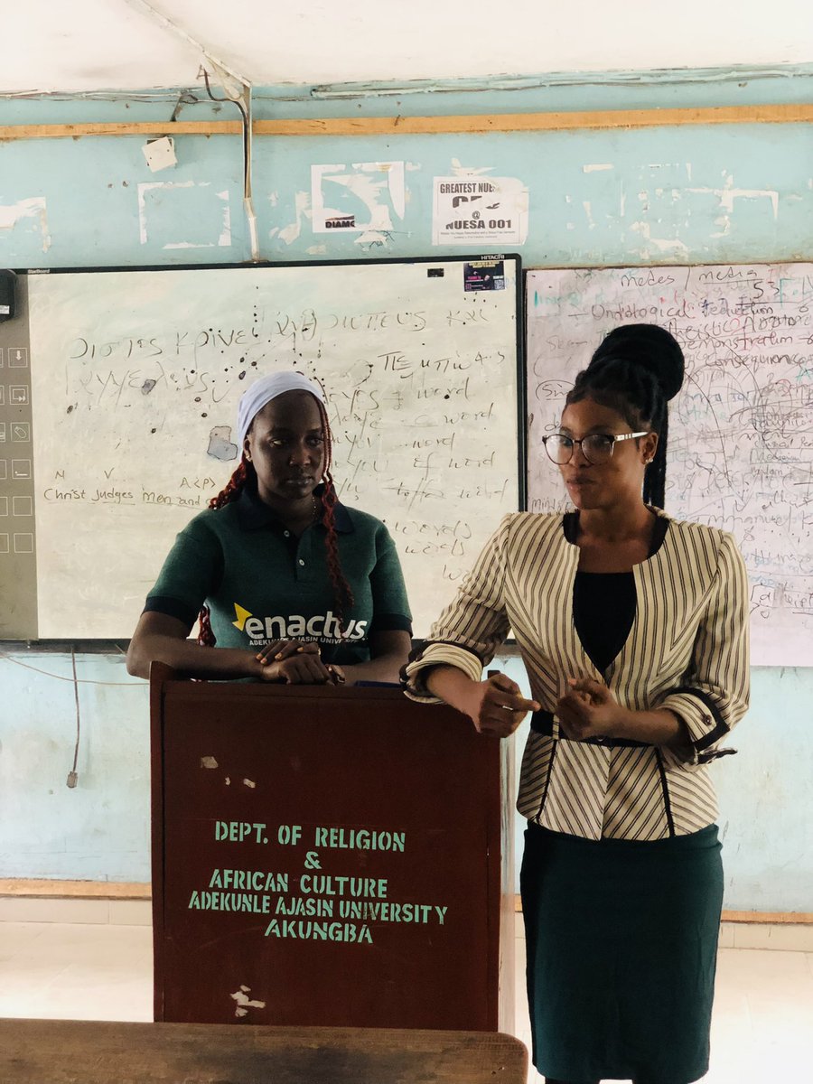 EnactusAAUA's tweet photo. The Orientation program was a great success!

Seeing possibilities, taking action, and enabling progress.😌

#enactus #aaua #Nigeria #weallwin https://t.co/WsMyY8pGg8
