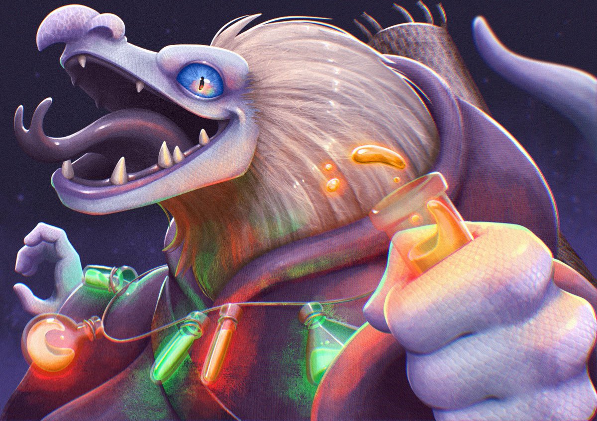 LowriBowden's tweet photo. Zar the Chemistry Teacher🧪 from my project in production, Creature’s Academy!
#concept #conceptart #creaturedesign #characterdesign #illustration https://t.co/OJDfeEvmtj