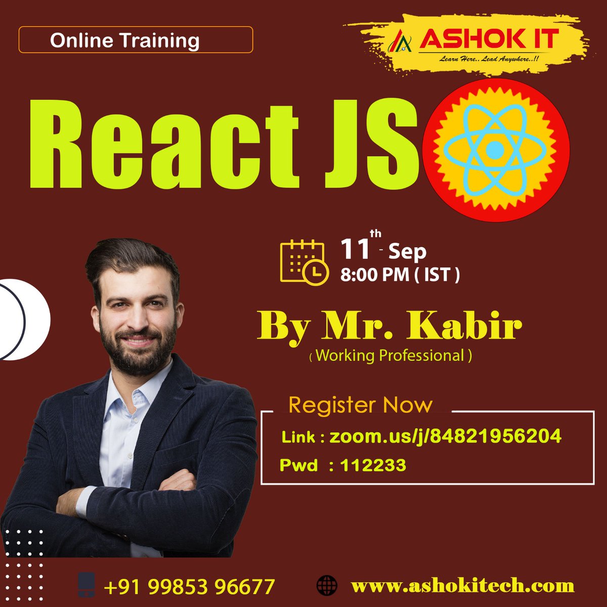 ashokitschool's tweet image. 🛑 React JS 🛑
✍️ Enroll Now : bit.ly/3ocPACo
👉 Free Demo On 11th-Sep @ 8:00 PM IST
👉 Subscribe To Our Youtube Channel: bit.ly/41IHJdj
🌐 Visit : ashokitech.com
CALL NOW: +919985396677
#Reactjsonlinecourse #Reactonlinecourse #reactjscertification