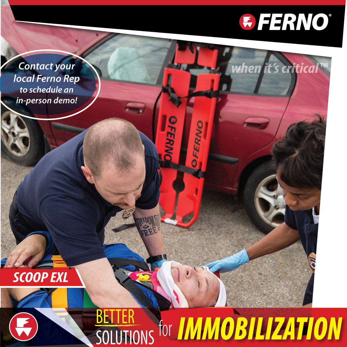 FERNOEMS's tweet photo. The Scoop EXL eliminates the need for log-roll maneuvers, decreasing movement to the patient’s spine and reducing the chance of further injury.
Ferno has your back!
🚨Demo: https://t.co/8JuacCXNY5
🚨https://t.co/x48cGCZDJ1
#WeAreFerno #ScoopEXL #WhenItsCritical #RedIsTheWay https://t.co/VPBAtioix5