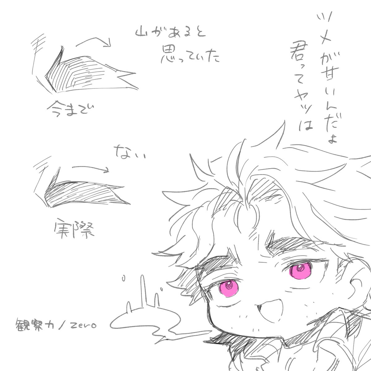 今までロキの眉毛を描いてて勘違いしていたことです 