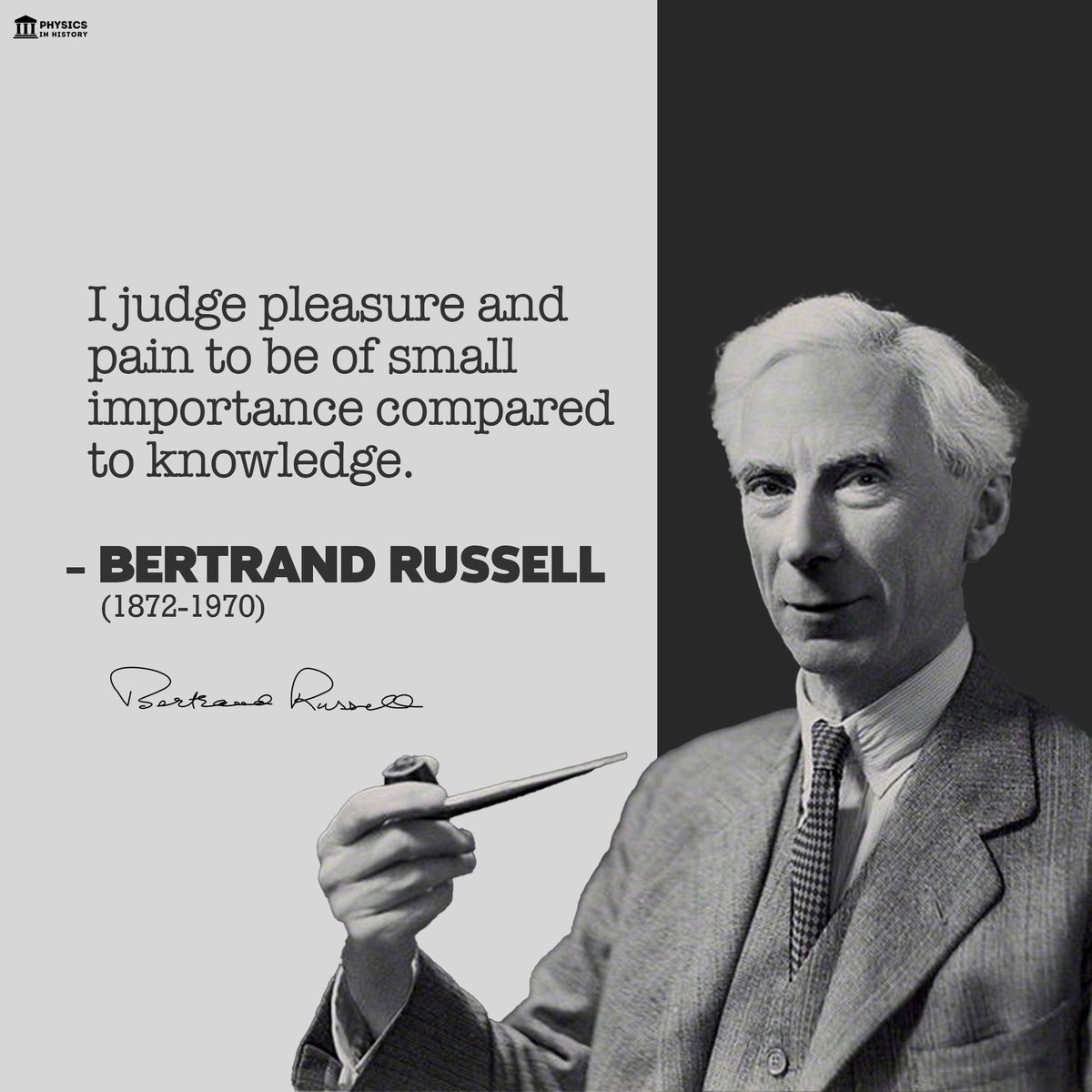 Bertrand Russell on the excellence of Mathematics ✍️

It seems to me now that mathematics is capable of an artistic excellence as great as that of any music, perhaps greater; not because the pleasure it gives (although very pure) is comparable, either in intensity or in the