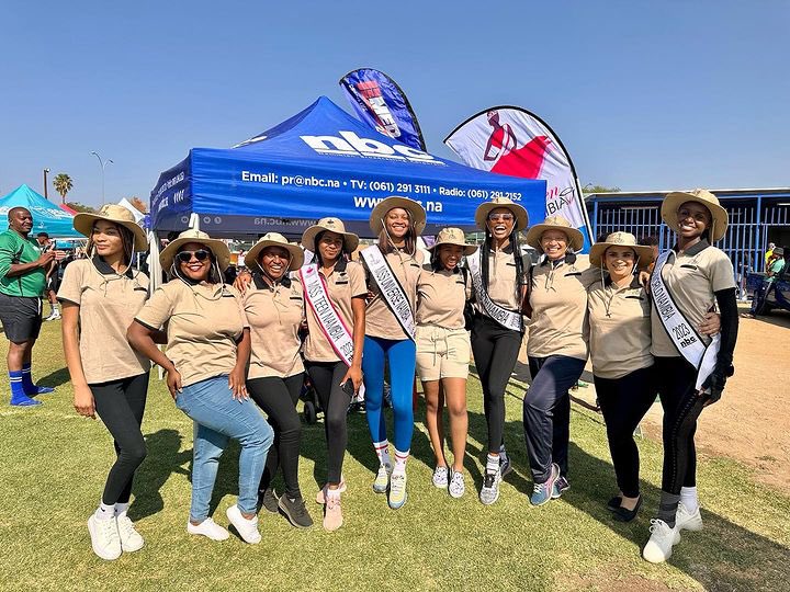 NBCNamibia's tweet photo. The Miss Namibia Tug of War team!

#missnamibia2023 #missuniversenamibia #missworldnamibia #missearthnamibia #missteennamibia #nbcnamibia #battleofall https://t.co/MS0K1p4GOl