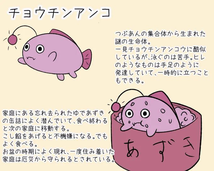 落書きから生まれた謎の生命体。絶妙にキモくて好き 