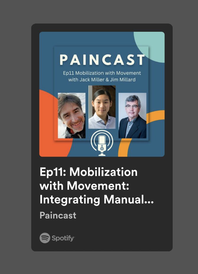 bodymechJim's tweet photo. Ep11: Mobilization with Movement:
Integrating Manual Therapy with Pain Neuroscience with Jack Miller and
Jim Millard

https://t.co/Eh2sClpnmI https://t.co/V458fnxtkd