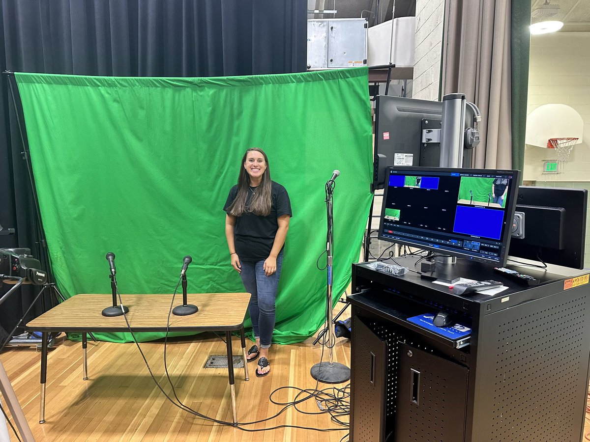Ms. Murkey has set up our live TV studio <a href="/chasebcps/">Chase Elementary</a>! We can’t wait to see our crew in action! Woot woot! 🎥