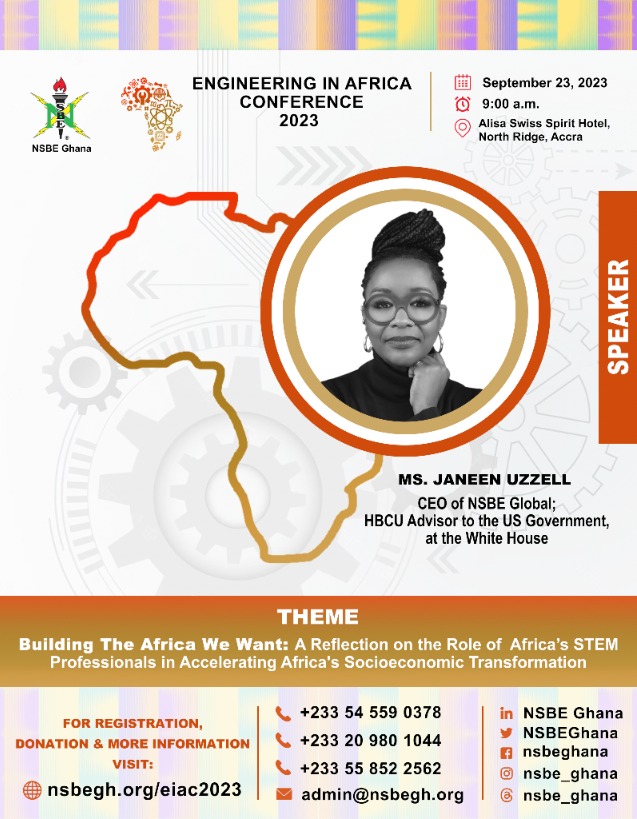 nsbe_ug's tweet photo. Join us while we host the CEO of NSBE Global,Ms. Janeen Uzzel @janeenuzzell at the Alisa Hotel on the 23rd of September. See you there! https://t.co/THapJPWcj0