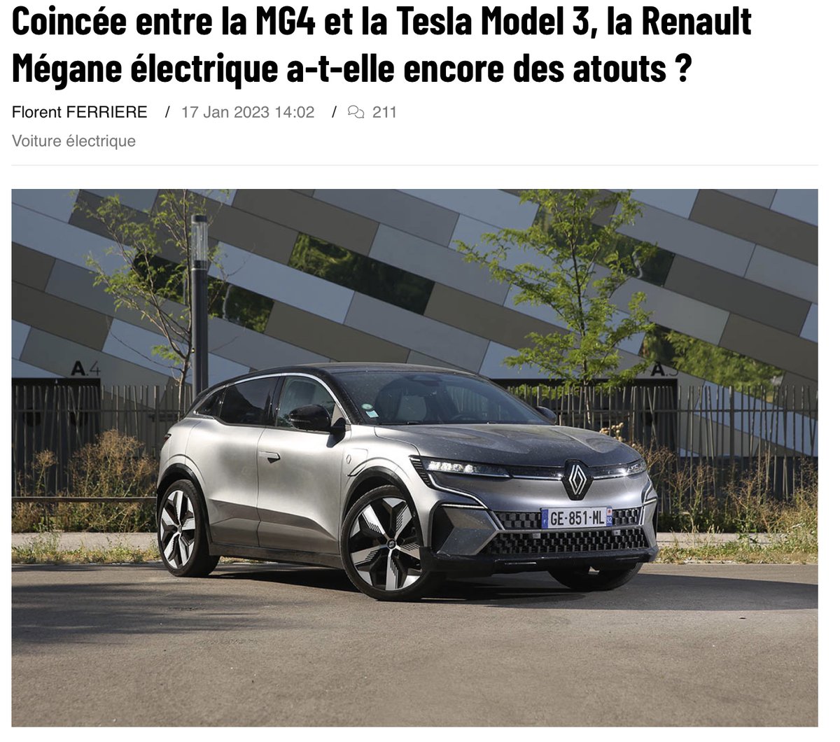 Moreau12Moreau's tweet photo. #EVStats 🚗⚡️📈
➡️ La Megane E-Tech subit effectivement la concurrence tarifaire des Tesla Model 3/Y et de la MG4.
➡️ La Model 3 est désormais devant la Megane en nombre d'immatriculations, de janvier à août 2023.
➡️ La MG4 se rapproche également de la Megane.
@simonchodorge @Auto_Propre
#MG4 #MeganeETech #TeslaModel3 #TeslaModelY