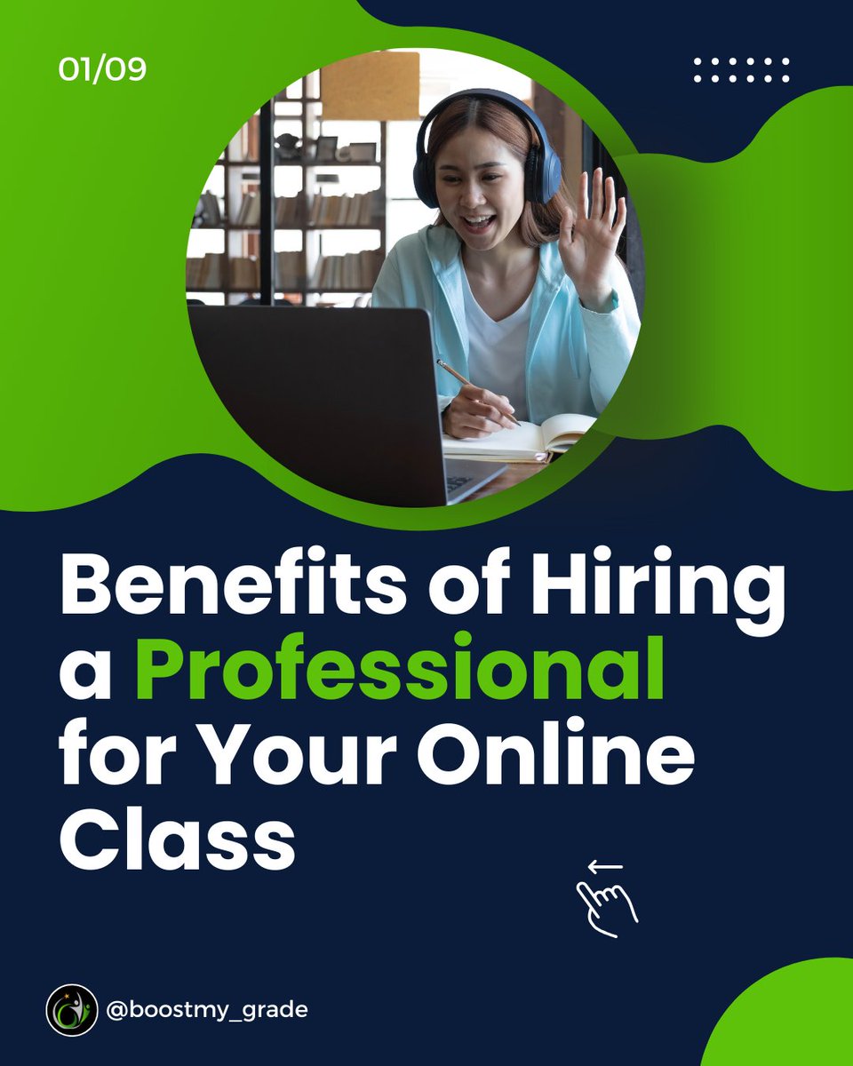 BoostMyGrades's tweet photo. Need a helping hand with online classes? 
A skilled professional from Boostmygrades can make quality and affordability go hand-in-hand. Swipe to learn why this could be the best academic decision you make! #Boostmygrades #onlineclass #experthelp #university #academics https://t.co/xl0PWzrmSW