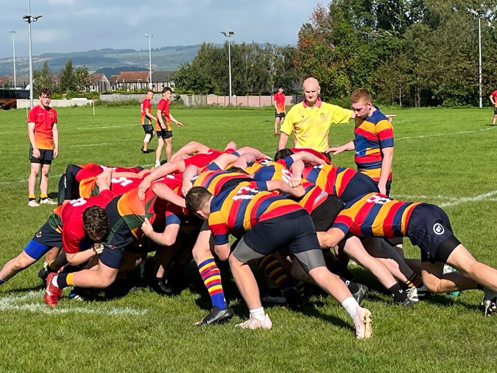 rsdrummond's tweet photo. 40-7 away victory today against a tough opponent vs Lenzie. Adam, Euan (3), Finn, Callum try scorers with the deadly boot of Gregor adding 5/6 conversions. There will be singing in the streets of Southbrae drive ….. https://t.co/C99gaqBnGP