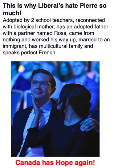 NanaBanana243's tweet photo. @annwmac @CTVNews @PierrePoilievre He will be our next PM, and will bring back the Canada we love and drain the swamp
What a classy, intelligent, compassionate PM he will be
Complete opposite of JT
Cope harder
#ConservativeMajorityInSight #TeamPoilievre #TeamSanity #BringItHome #StartPackingJustin #ByeByeGroomer https://t.co/JwbwIDpMSV