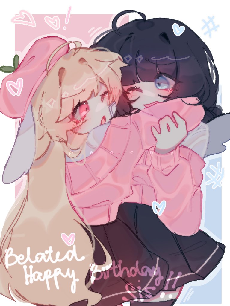 Peachy_doodlez • COMMISSION CLOSED on X: Another Belated bday gift for big  sis ‼️💗  / X