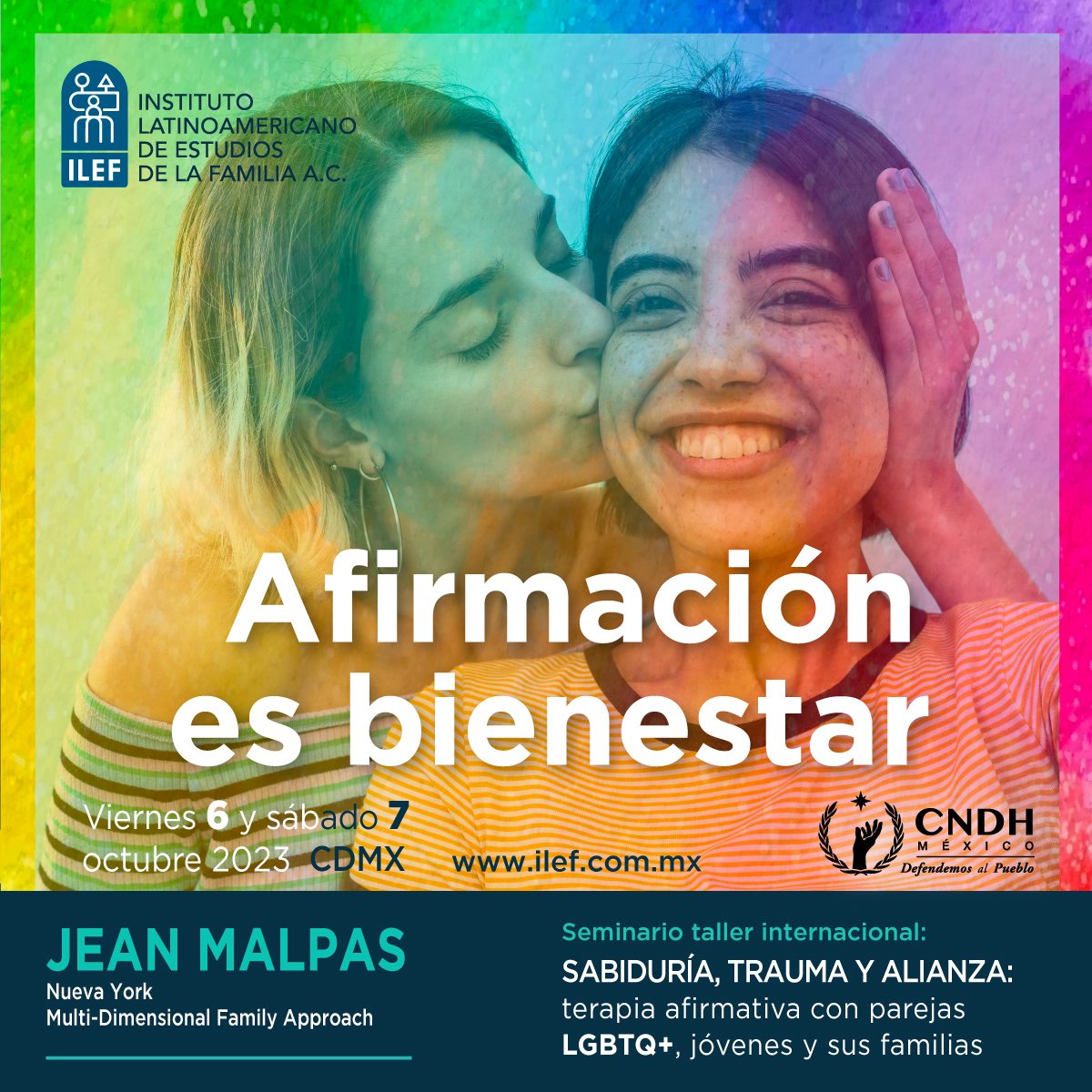 ILEF_AC's tweet photo. Acompañanos en el seminario de "Sabiduría, trauma y alianza", donde aprenderás qué es la terapia afirmativa y cómo aplicarla con parejas, jóvenes LGBT+ y sus familias
Más info. WA 5551887021
#recursosayudatrans #recursoslgbt #loveislove #identidadsexual #soslgbt #derecholgbt https://t.co/8jUsuKxLqT