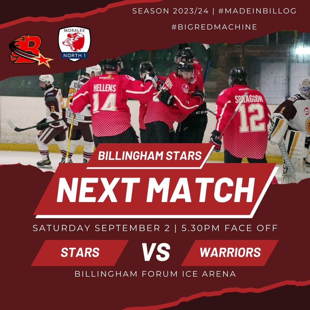 🔴⚪ IT’S GAME DAY!!! ⚪🔴

💫 Billingham Stars 🆚 🏹 <a href="/WhitleyWarriors/">Whitley Warriors</a>
🏆 Challenge
📍 <a href="/forumicearena/">Forum Ice Arena</a> 
🕠 5.30pm

#Stars #MadeinBillog #ForTheShirt #BigRedMachine 💫

<a href="/BillinghamTC/">Billingham Town Council</a> | <a href="/hockeyhounduk/">HockeyHound.co.uk</a> | Clifton Lodge Veterinary Group