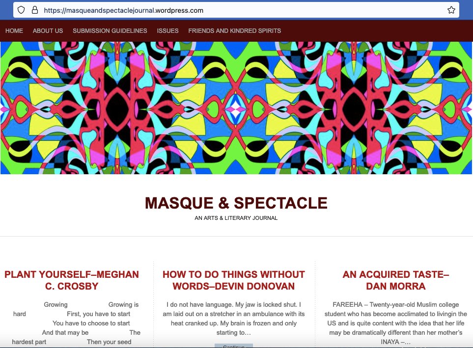 Issue 26 is LIVE! Come check out the amazing work of #dramatists, #fiction writers, #poets, #essayists, and #visual artists in this rather robust September Issue. masqueandspectacle.com @MaevaWunn @Anon_Amouse <a href="/manalytalukdar/">Manaly Talukdar</a> @firelightdisco @ElinoraWriter @MorganBoyerPoet