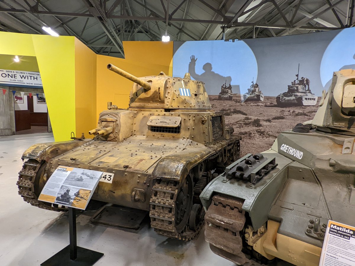 MartinKoenigsb2's tweet photo. #BackToBovington UK, May'23 @tankmuseum Italian M14/41 Tank, British A9 Cruiser, and German Pz I Command Tank , Early War #MarTMar2Euro23 #TankMuseum #Tanks #Bovington #M1441 #A9 #PzICommandTank #ItalianHistory #FascistHistory #BritishImperialHistory @USAS_WW1 @militaryhistori https://t.co/P48Yp3yT3a