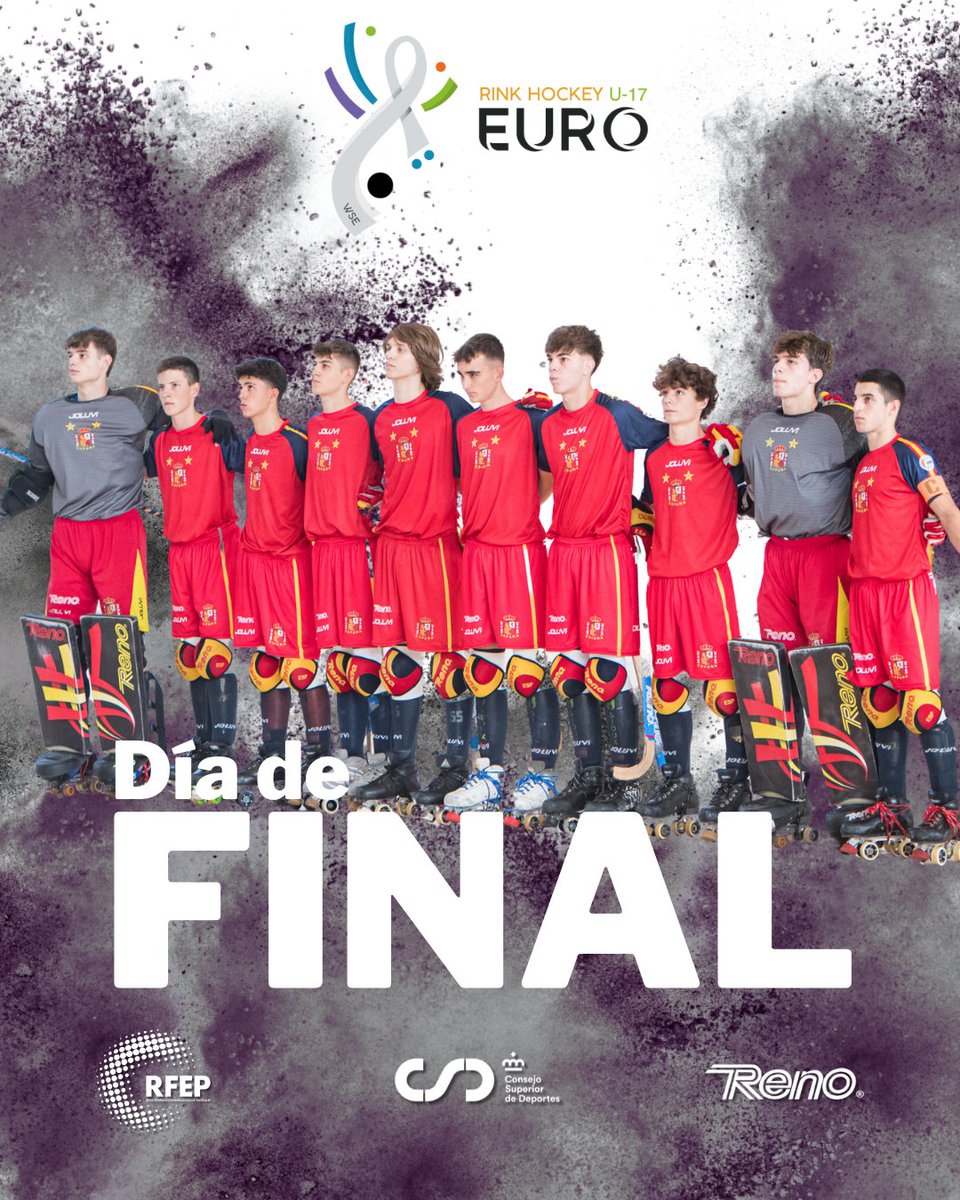 ¡HOY NOS JUGAMOS UN NUEVO TÍTULO EUROPEO! 🔥

🔜 La selección española se enfrenta a Portugal en la final del Campeonato de Europa Sub-17 🇪🇺

⏱️ 19:00h
🆚 🇵🇹 - 🇪🇸
📍 Correggio 🇮🇹

📺 ¡En directo por feptv.es!

#HockeyPatines #OKEuroU17