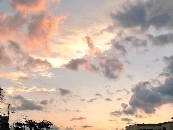 今日のお空があまりにもごゆちゃんで可愛かった 