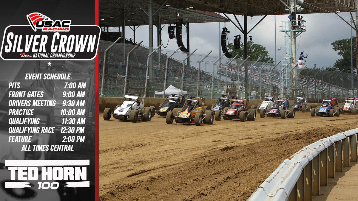 It's race day on the @DQStateFair Mile! 😎 Today, it's the 69th running of the #TedHorn100 for the USAC Silver Crown National Championship. 📺 @FloRacing | flosports.link/40w7aPg 👂 USAC App | mixlr.com/usac-official ⏱️ @RaceMonitor 🏆 @DirtDraft 📸 Chris Pedersen