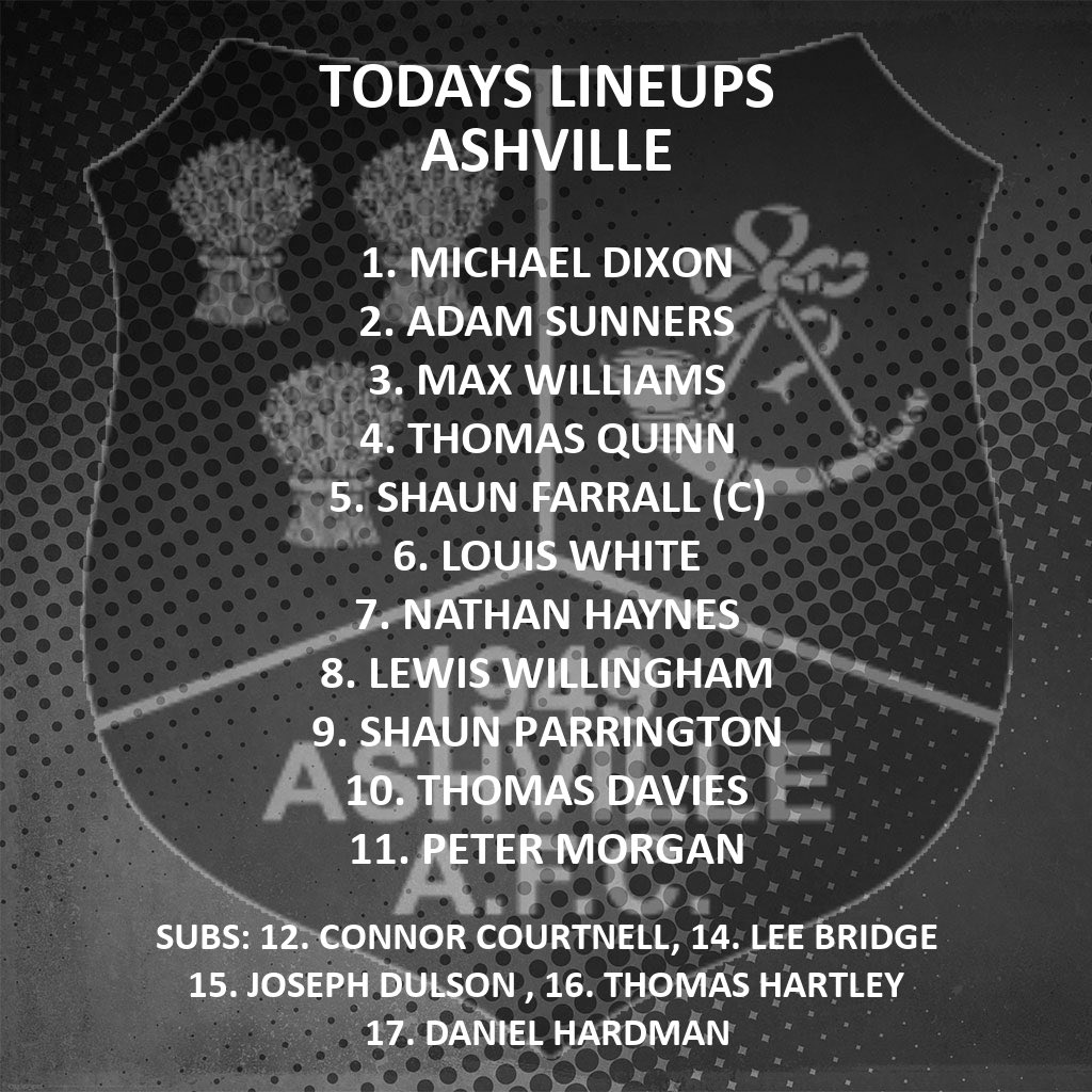 AshvilleFC's tweet photo. Today’s squad to take on @HultonUtd #UTV https://t.co/5C3x1AZi8p