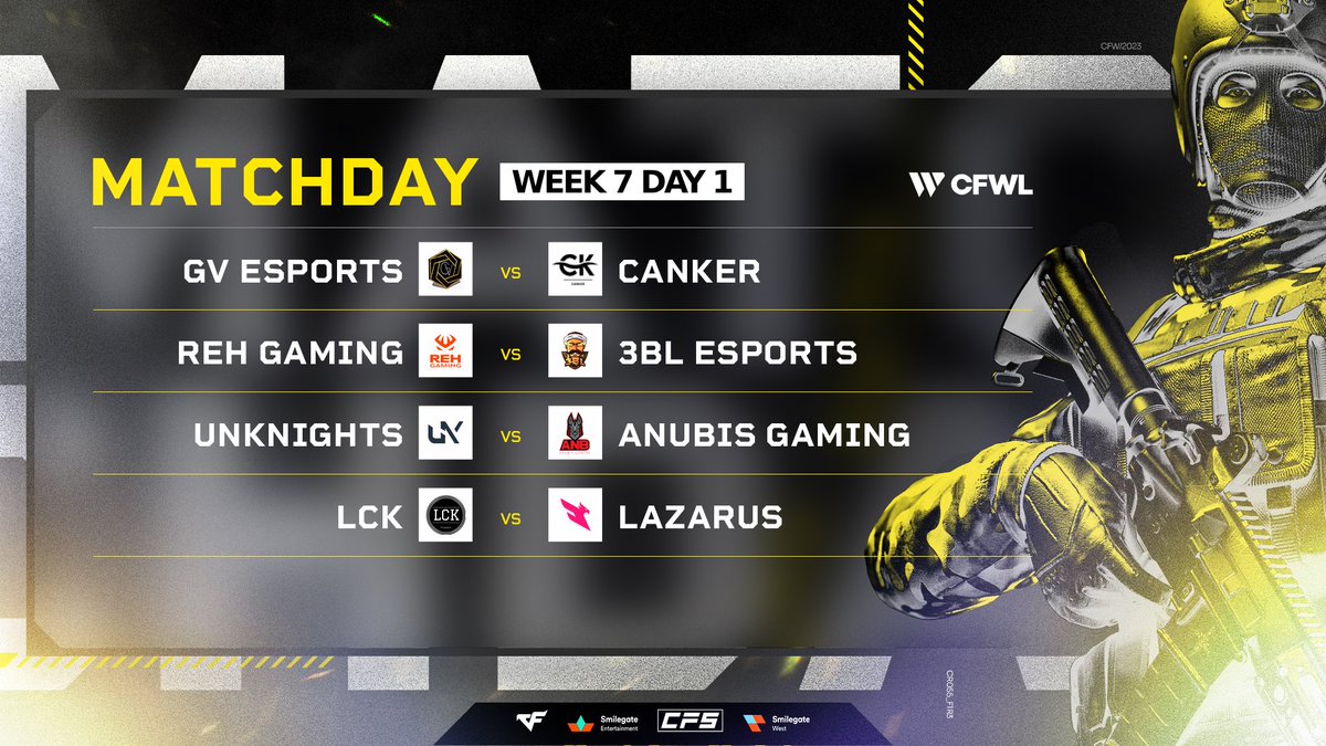 Esports_CF's tweet photo. The Playoffs are just around the corner!
That's why the teams are prepared more than ever for today's matchups.
#3BLEsports vs #unKnights
#CANKER vs #LCK
#AnubisGaming vs #GVESPORTS
#Lazarus vs #REHGaming
Live at 10am EST!
https://t.co/OpNY3eQDMr | #CFWL https://t.co/9tzV55Uj1A