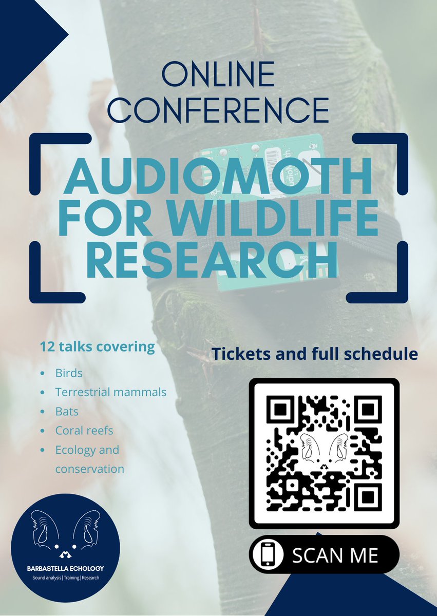 Tickets are live! Grab the early bird pricing while you can (until 8th Sep). We're getting 12 talks instead of the initial 8 but the price remains the same. Retweets would be much appreciated! #conference #bioacoustics #science #audiomoth