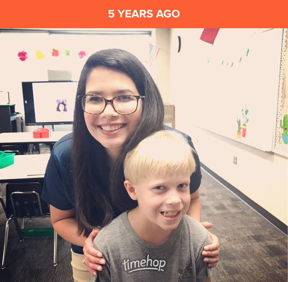 Best first week back ever! Opening the fabulous Sprague Middle School has turned into one big reunion. These big 8th graders will always be tiny 3rd graders to me💙🧡🐻 #cubswin