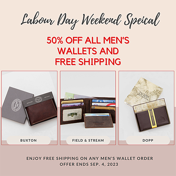 SopranoHandbags's tweet photo. LABOUR DAY WEEKEND SPECIAL!
50% OFF all men's 100% top grain leather wallets with FREE SHIPPING.  No minimum.  Offer ends Sep. 4, 2023.
Shop Men's >> https://t.co/RiV1Svth6t https://t.co/eFbch5uaJJ