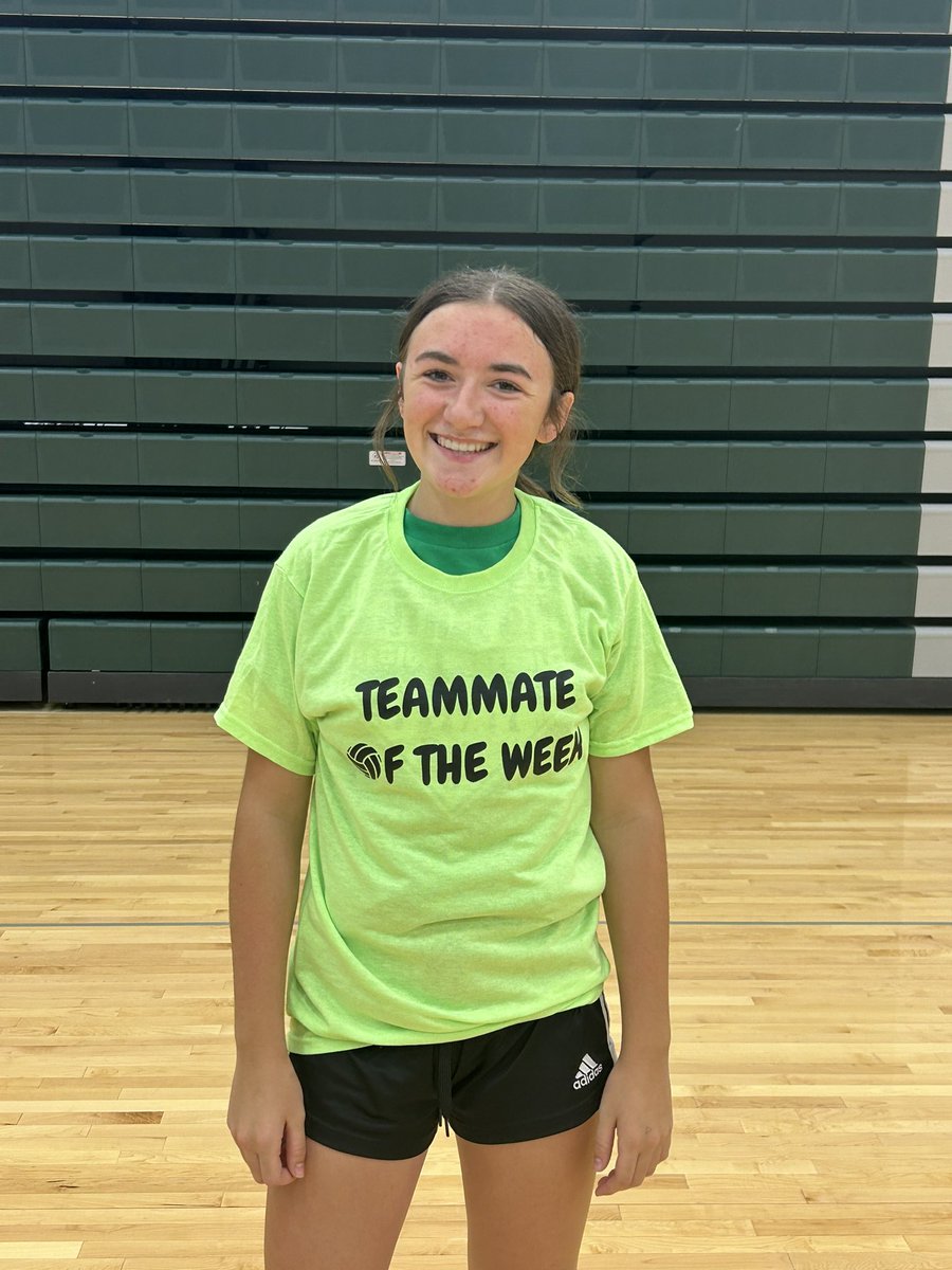 bisonvolleyball's tweet photo. Teammate of the Week…Tayllen Lee! This freshman player does whatever is asked of her with no letting down! #everyrepeverydrilleverytime Keep working hard Tay! 💚🏐💛 https://t.co/ijUqxom4QM