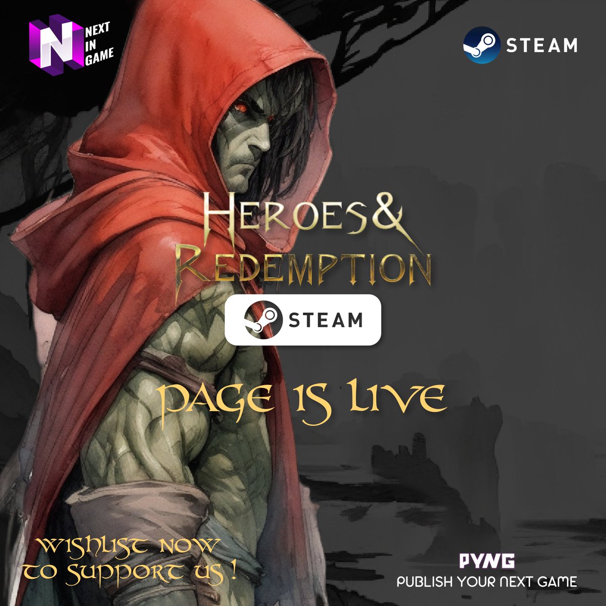 Embark on an endless journey through chaos in Heroes & Redemption, a rogue-lite bullet-hell game! 💥Face hordes of enemies, learn new abilities, and enhance your skills! Show your support by adding it to your wishlist now! store.steampowered.com/app/2516980/He… #RogueLite #indiegame #PYNG
