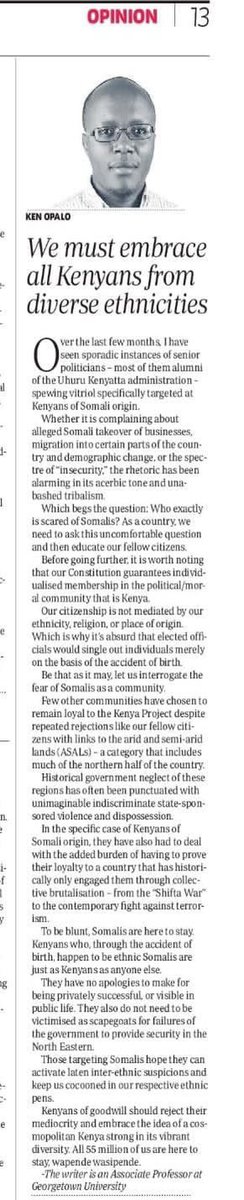 To the bigot <a href="/AmbMKamau/">Amb. Macharia Kamau</a> and co