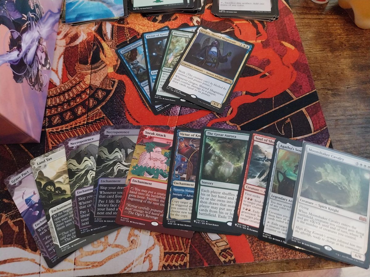 AverageJaces's tweet image. Mythics from the Set box, glad I've got a few more coming #MTGWOE