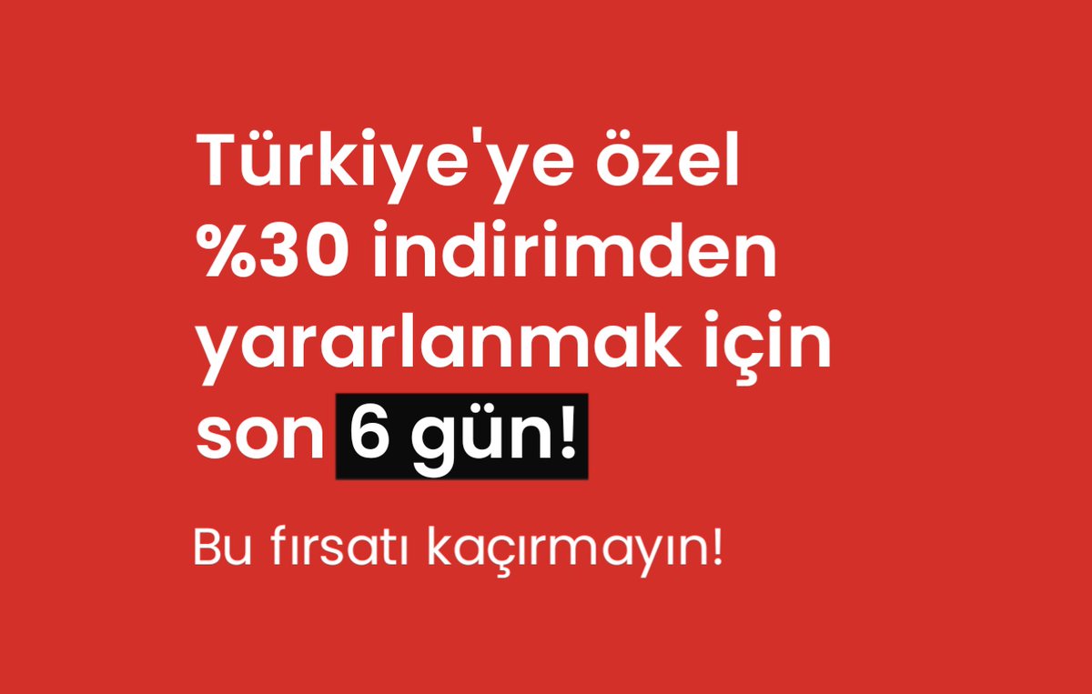 MikroYazilimci's tweet image. SON 6 GÜN! Türkiye&apos;ye özel %30 indirim fırsatını kaçırmayın! 👇
ytbe.one