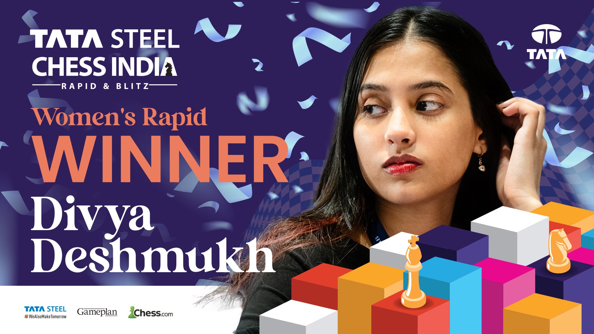Tata Steel India 2023 Women Rapid R4-6: Divya Deshmukh domination continues  IM Divya Deshmukh won all three of her games on the second day…