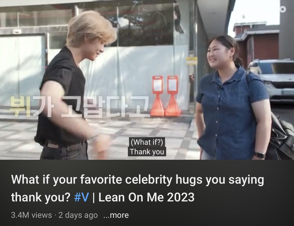 charts_k's tweet photo. What if your favorite celebrity hugs you saying thank you? #V | Lean On Me 2023

*Subs have been added

https://t.co/fgjWtshLIM https://t.co/VPmd5LoXge