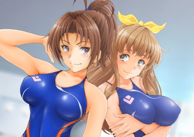 今日も過去絵!
なかよし先輩北宇治スク水なのぜ。 