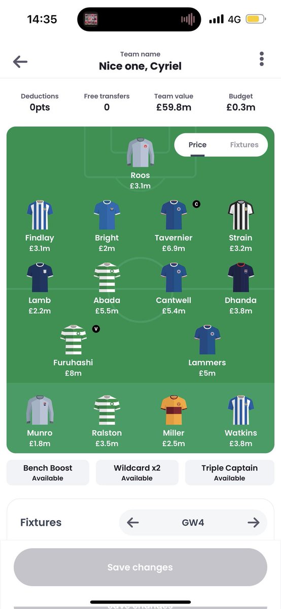HoofballPod's tweet photo. Hamish going bold with the Hearts C/VC. Hugh and Thomas going with the tried and tested.

Good luck on OF weekend (except everyone who's above us in the mega league) https://t.co/7qaf2687zL