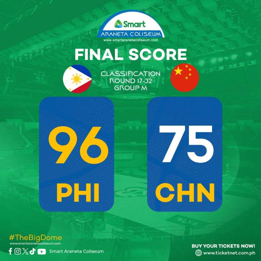 IT’S A #WINFORPILIPINAS 💪🏻🇵🇭

PUSO! GILAS PILIPINAS! 💙

#HOMECOURTNATINTO #FIBAWC #WinForAll #FIBAWCatTheBigDome #TheBigDome