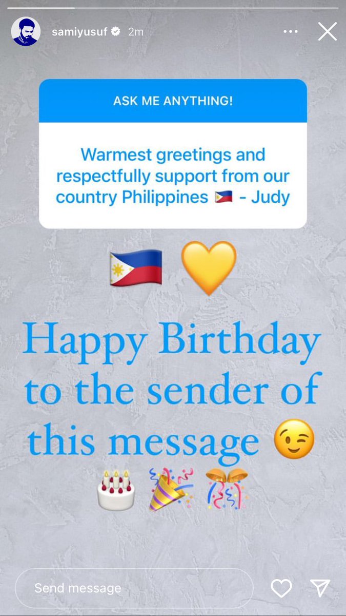JudyConda's tweet photo. I AM VERY SURPRISED!!!
#samiyusuf ANSWERED MY Q&A + EARLY GREETS MEE ๐ฅน๐ฅบ๐ญ๐๐ป https://t.co/80InZTcdjq
