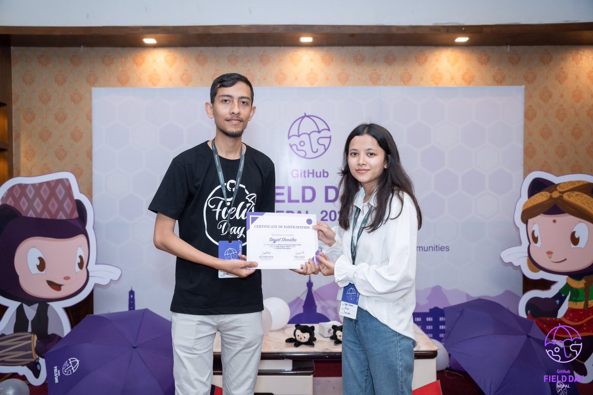 sayjal3's tweet photo. With all the happiest moments of this yearโs @ghfielddaynepal being captured, I would like to thank the organizers and all the fellow fielders whom Iโve had the honor to meet and learn from.๐ฅณ โ
#GitHub #githubfielddaynepal #GitHubEducation https://t.co/HUgj4hSCfq