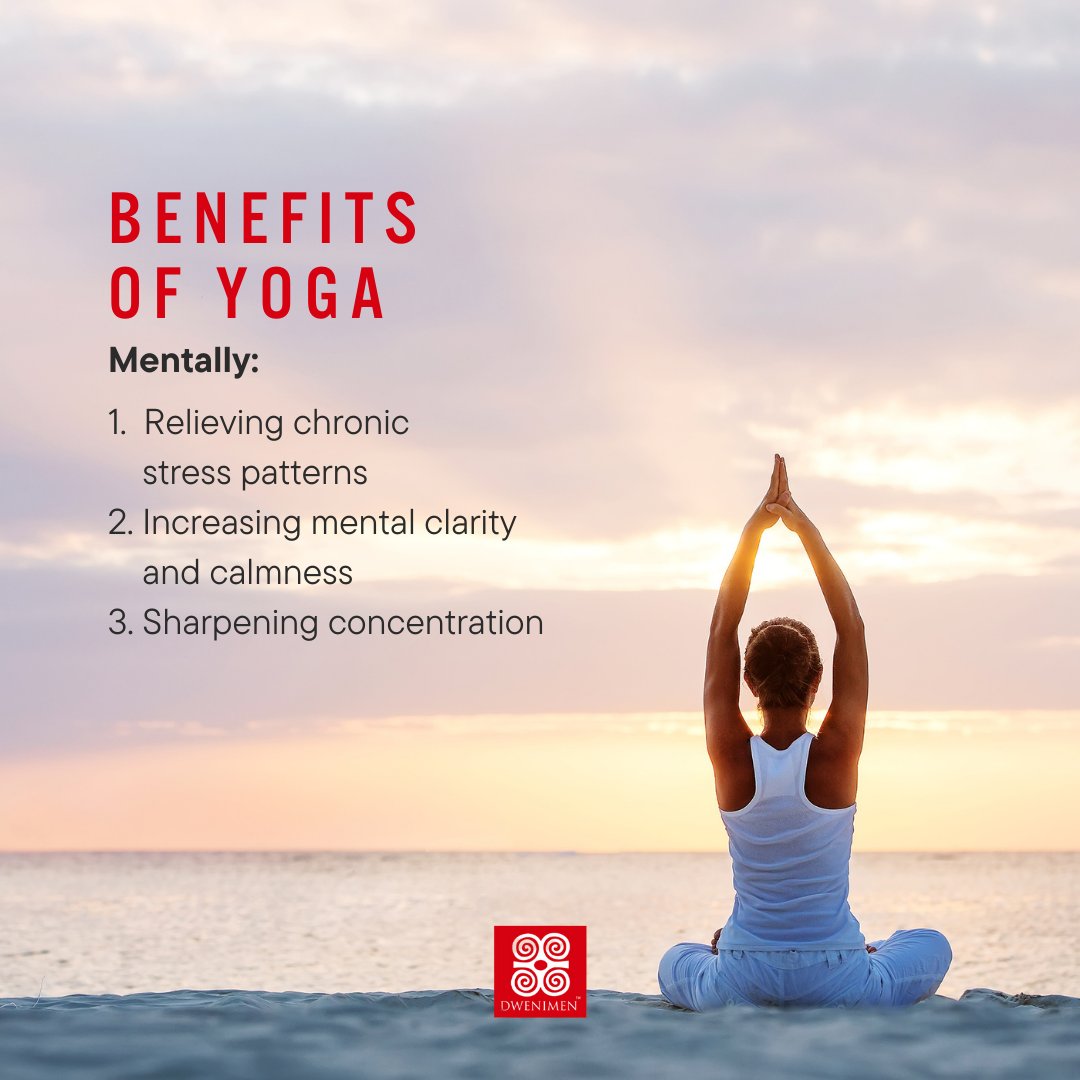Beyond the physical postures lies yoga's true magic – a haven for your mind, a sanctuary for your soul. 🌅 🧘‍♀️ 

1. 𝐑𝐞𝐥𝐢𝐞𝐯e 𝐂𝐡𝐫𝐨𝐧𝐢𝐜 𝐒𝐭𝐫𝐞𝐬𝐬
2. 𝐂𝐥𝐚𝐫𝐢𝐭𝐲 & 𝐂𝐚𝐥𝐦𝐧𝐞𝐬𝐬
3. 𝐒𝐡𝐚𝐫𝐩𝐞𝐧𝐞𝐝 𝐂𝐨𝐧𝐜𝐞𝐧𝐭𝐫𝐚𝐭𝐢𝐨𝐧
 
#yoga #yogalife #yogabenefits