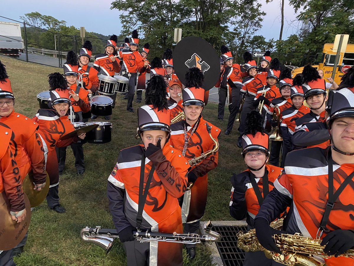 BandsHpsd's tweet photo. Game 2 is in the books!!! The Marching Nighthawks KILLED IT last night! 🏁 #hpsdawesome @HanoverPublic https://t.co/sAD8hV29GC