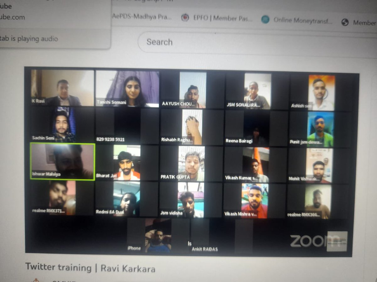 Sandeep33581464's tweet photo. Twitter's second session organis today by Shri @ravikarkara Ji for @cmyip_mp youth leaders of Madhya Pradesh.
Incredible opportunity to Digitally Skill yourself in this Amrit Kaal. A # #myip #twitter #youth2047 @X @elonmusk @lindayaX @Rajeev_GoI @ErikSolheim @SinghalSailesh https://t.co/oZehto8s9I