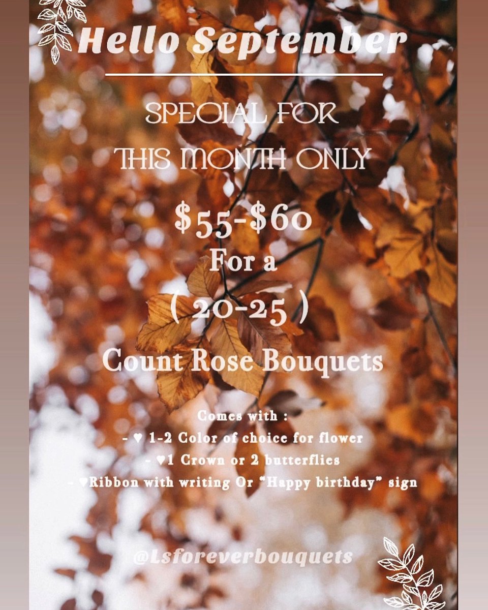 Hey guys, I’ll be having a sale this month for bouquets☺️ Follow my Instagram for more : @Lsforeverbouquets ♡︎
