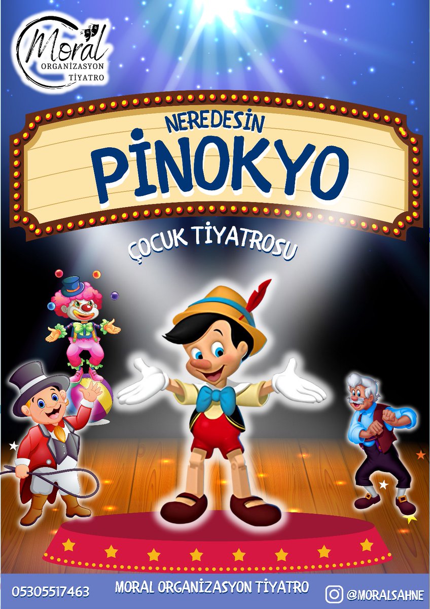Biletler İçin Tıklayınız linktr.ee/MORALSAHNE

#çocuktiyatrosu #ankara
