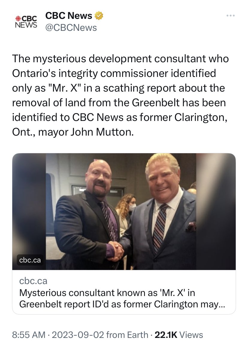 Greenbelt's Mr. X is former Clarington mayor